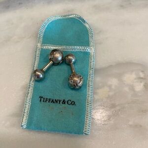 Tiffany & Co. Silver ‘World’ ‘Globe’ Sterling Cufflinks